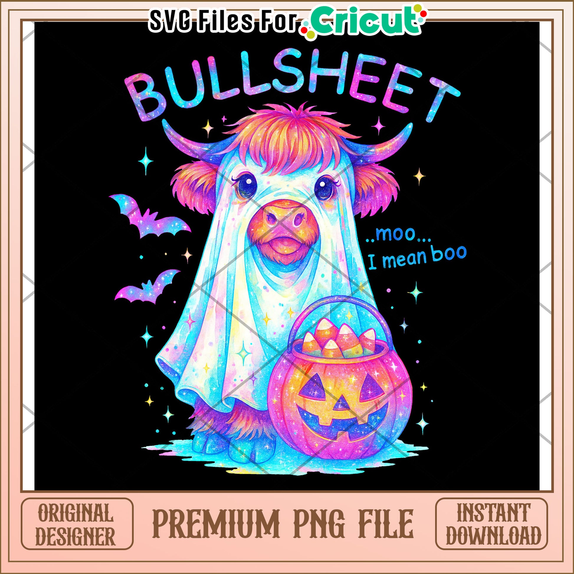 Bullsheet moo neon png, halloween costumes png, halloween toys png
