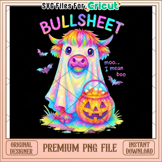 Bullsheet neon png, halloween time png, halloween decor png