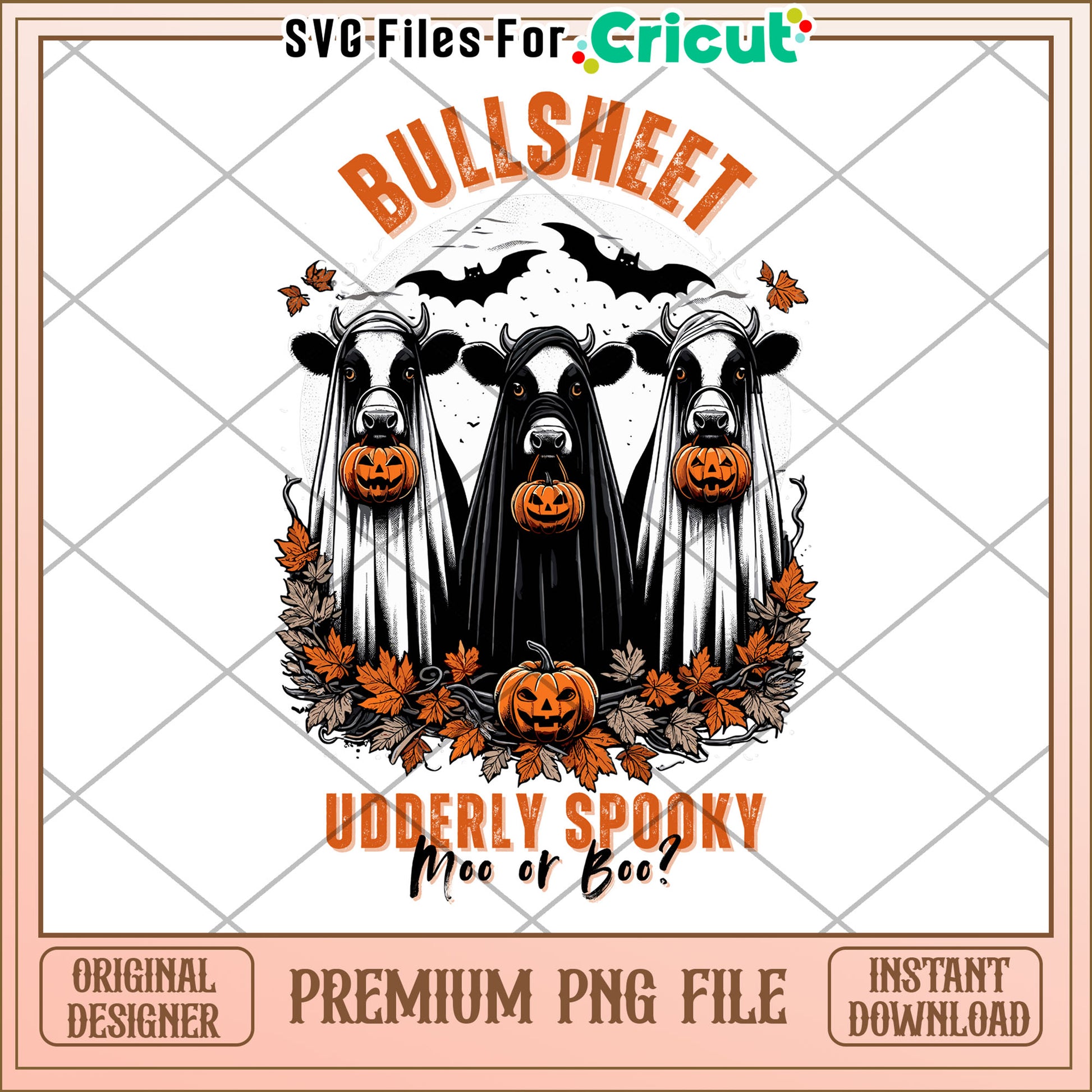 Bullsheet udderly spooky png, halloween horror nights png, halloween png
