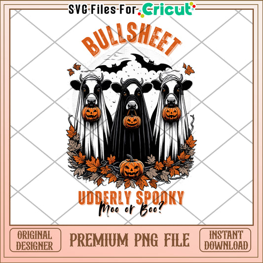 Bullsheet udderly spooky png, halloween horror nights png, halloween png