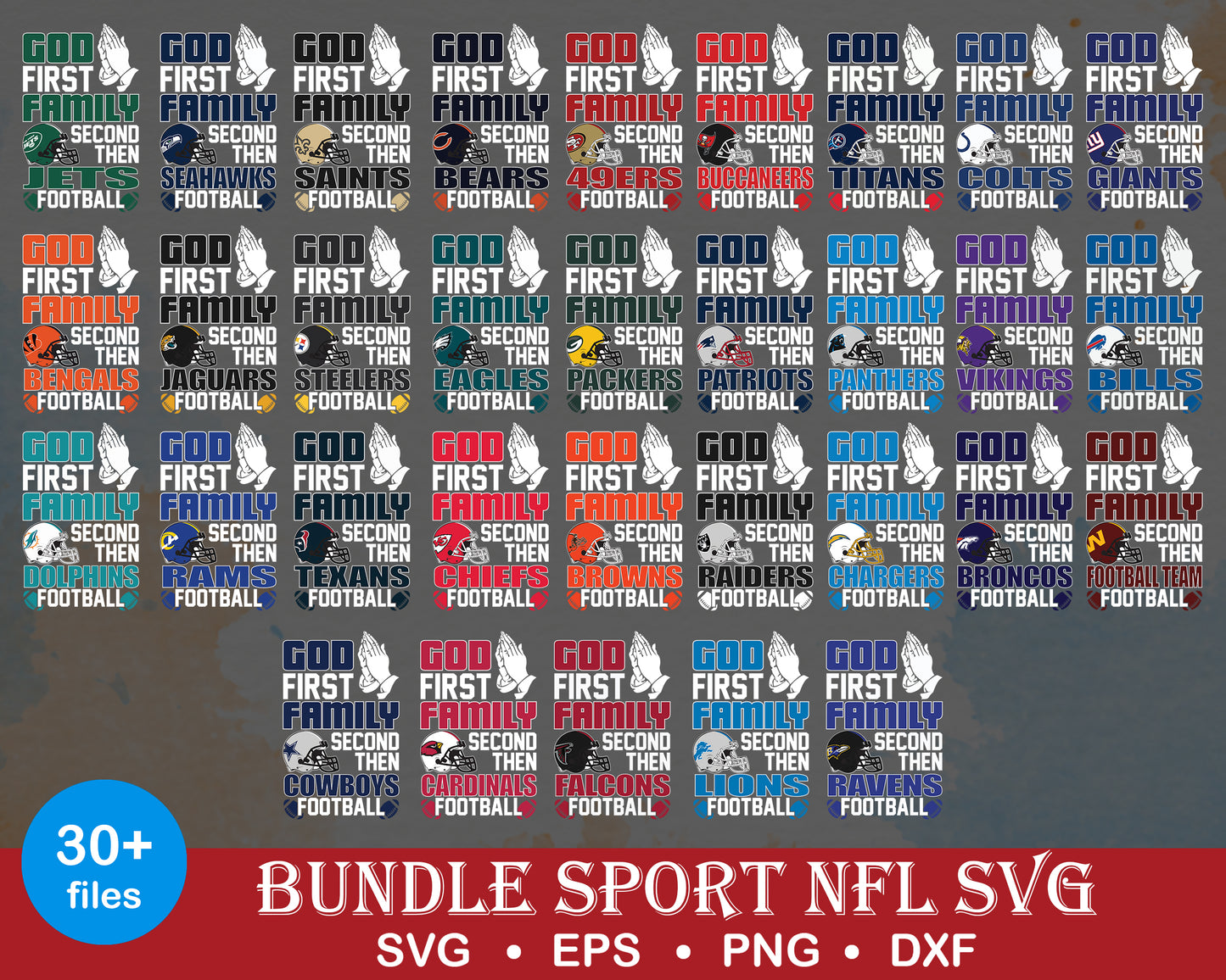 Ghost first family nfl logo bundle svg, nfl all logos​ svg