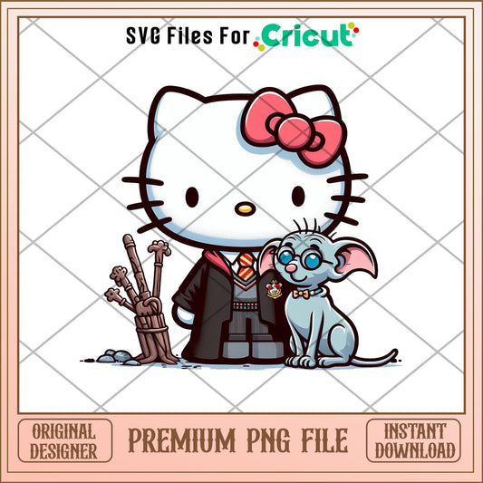 Bundle Hello Kitty Harry Potter design png, harry potter png, digital dowload