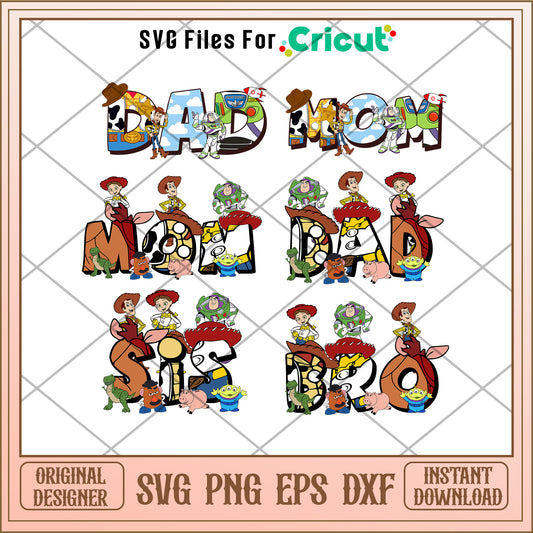 Toy story birthday svg bundle