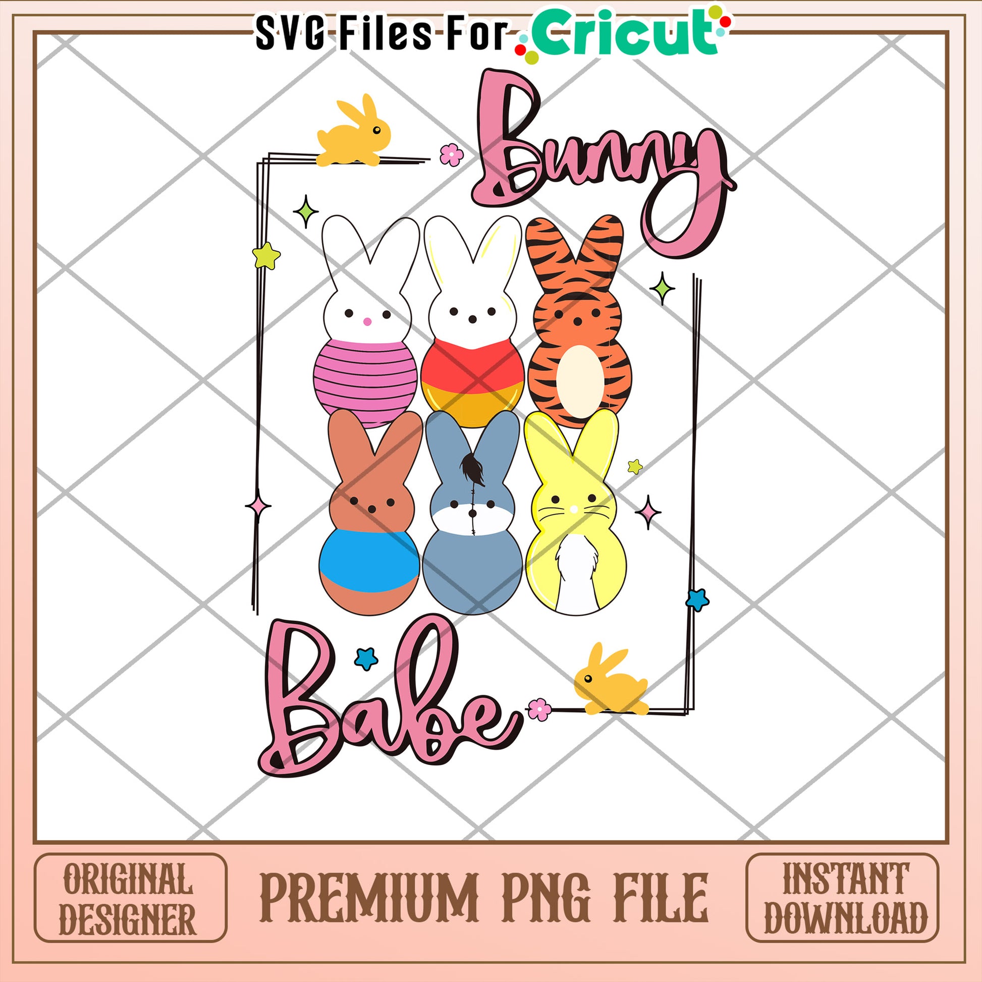 Bunny Babe Peeps PNG Cricut Design