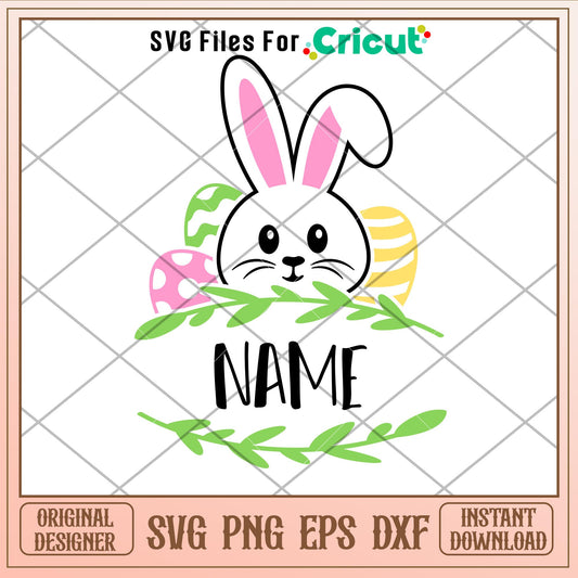 Bunny Boy Name Frame, Bunny Boy Name Frame Svg