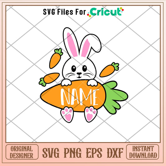 Bunny Boy Name Holder, Bunny Boy Name Holder Svg