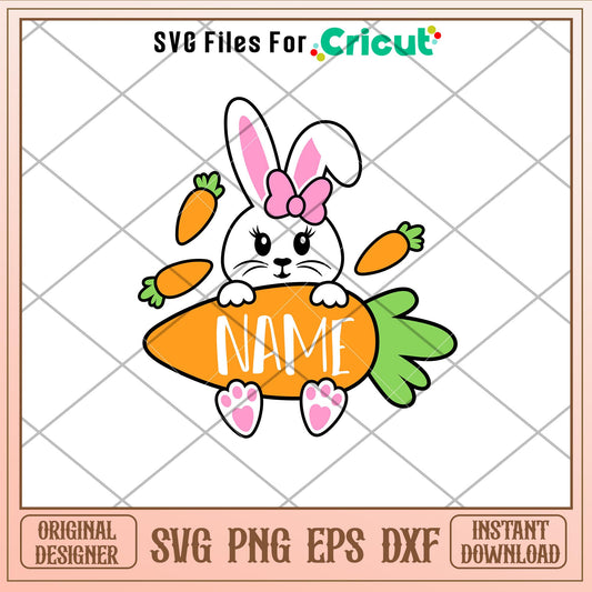 Bunny Girl Name Holder, Bunny Girl Name Holder Svg
