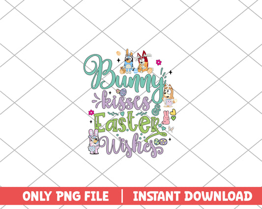 Bunny kisses easter wishes easter png