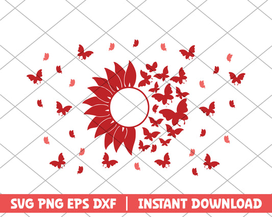 butterfly flower svg 