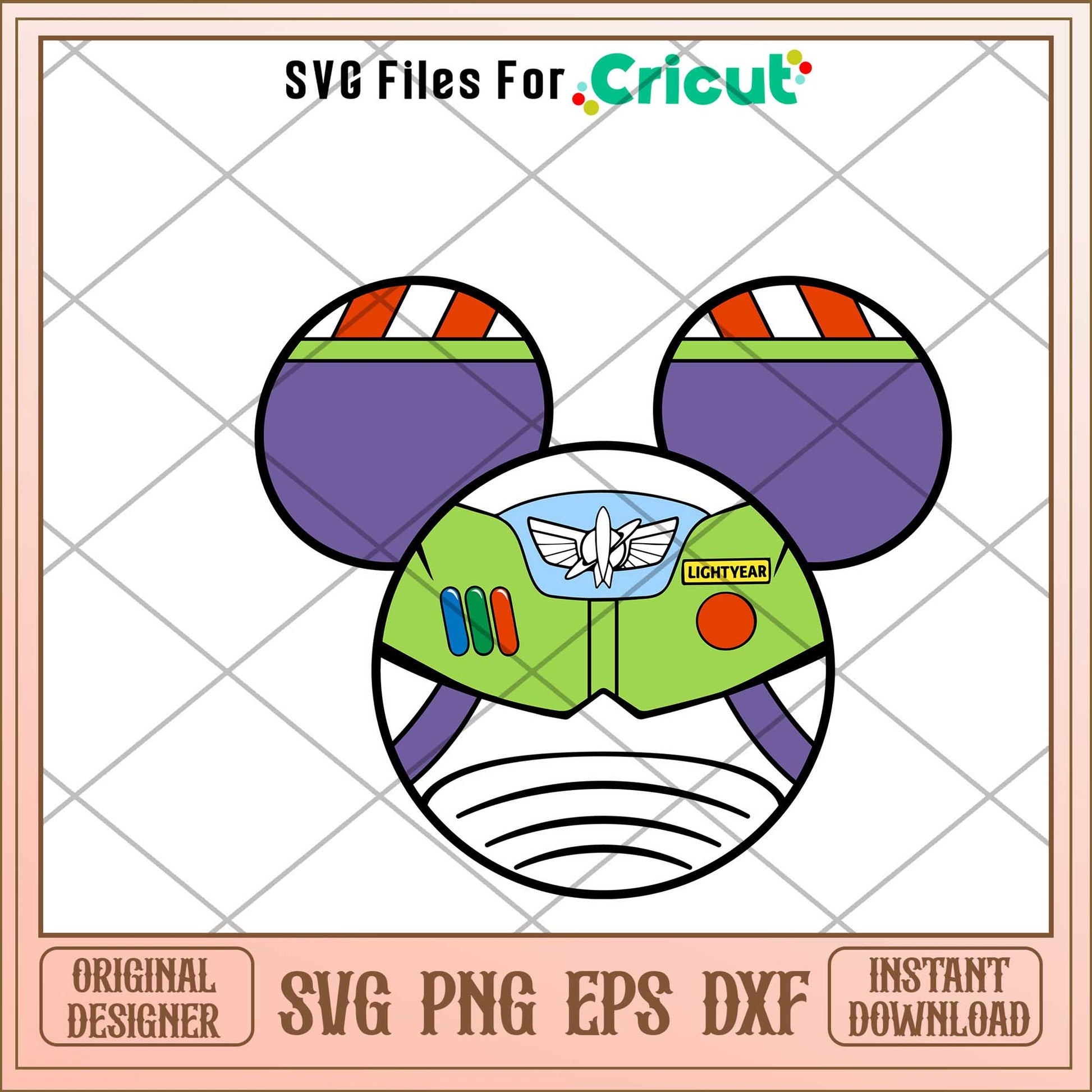 Buzz Lightyear Mickey Head Black svg, Buzz lightyear svg, digital download 