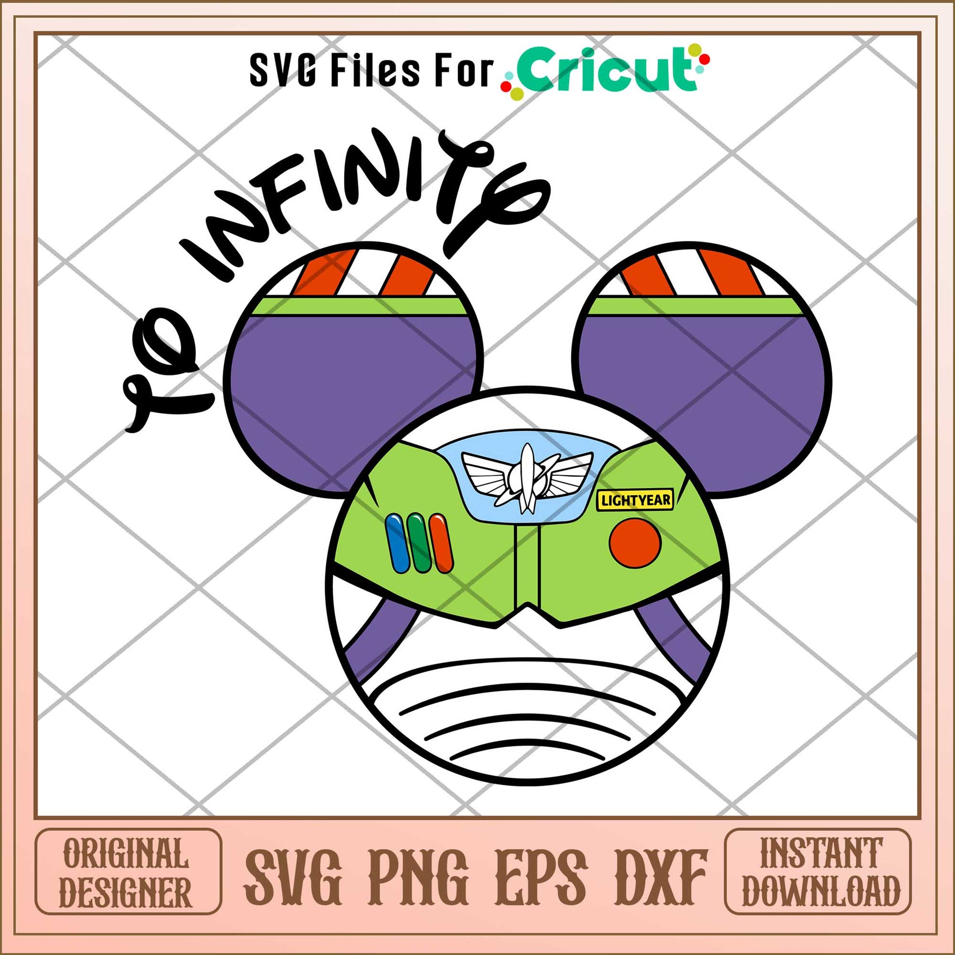 Buzz Lightyear Mickey Heads To Infinity white svg, Toy story svg, digital download