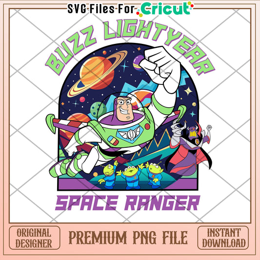 Buzz Lightyear Space Ranger PNG Digital Download for Cricut Crafting
