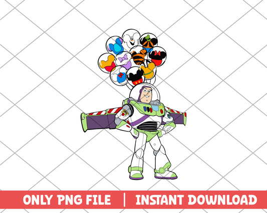 Buzz lightyear and disney balloon disney png