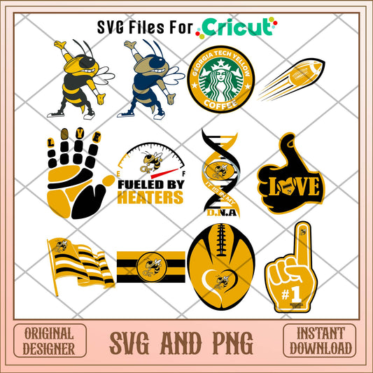 Georgia tech buzz svg, Georgia tech svg bundle, NCAA svg
