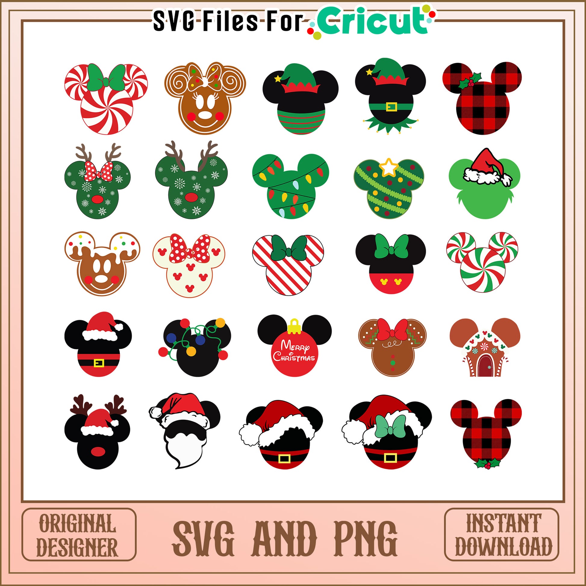 Disney mickey ears christmas design bundle svg, mickey ears svg