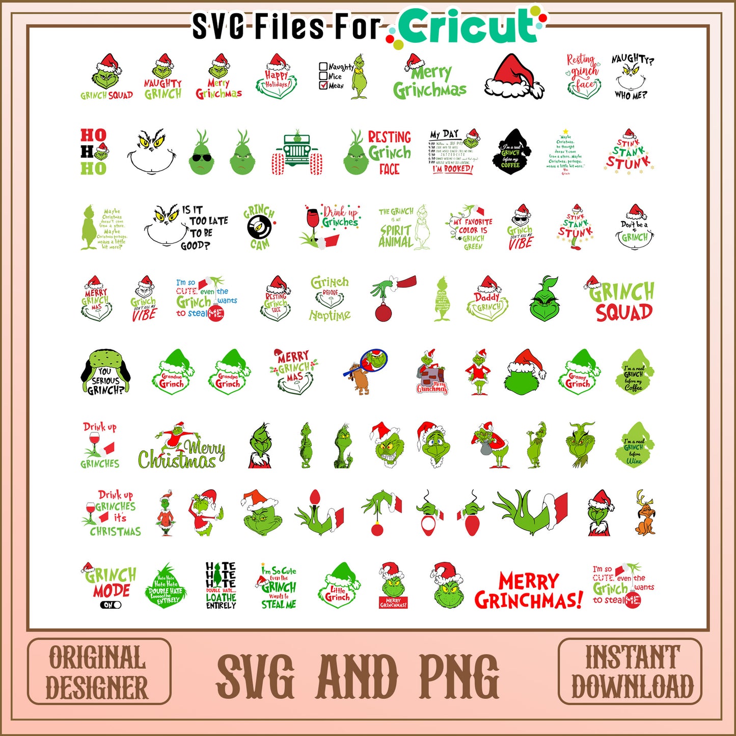 Merry grinchmas bundle svg, grinch christmas​ svg, merry grinchmas svg​