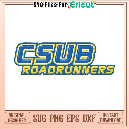 CSUB Roadrunners SVG digital download for Cricut projects, high quality design