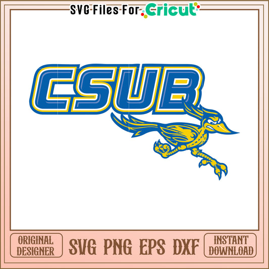 CSUB logo design for SVG cutting machines, perfect for custom projects