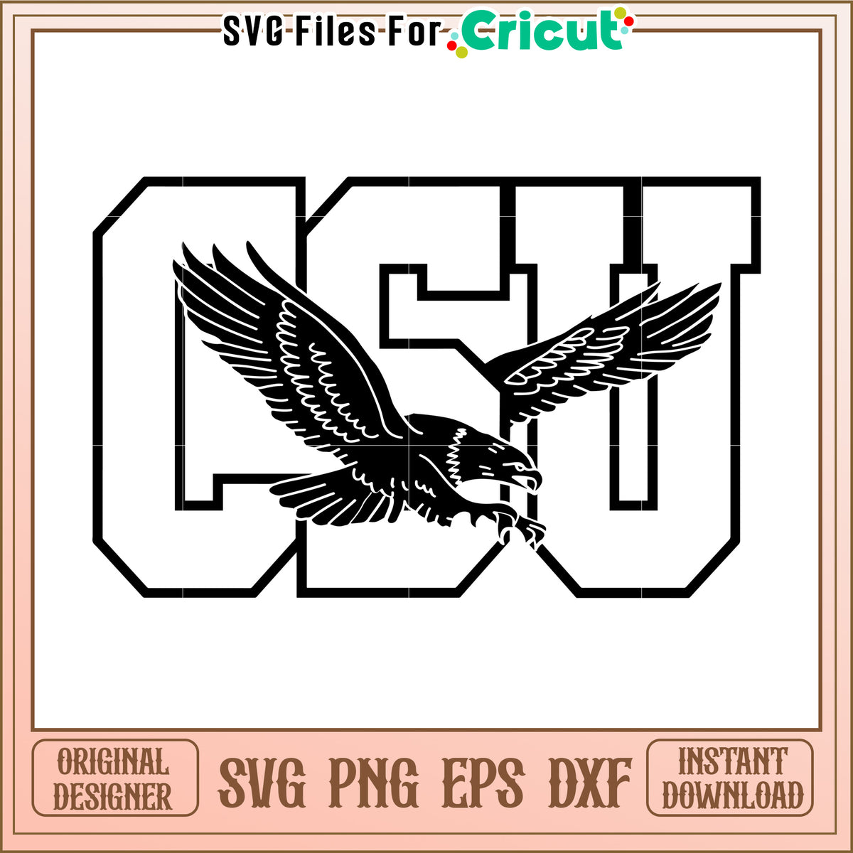 CSU Eagle Logo SVG File for Cricut, Perfect for Custom Apparel and Dec ...