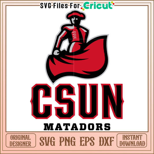CSUN Matadors SVG Design for Cricut, Perfect for Sports and School Projects