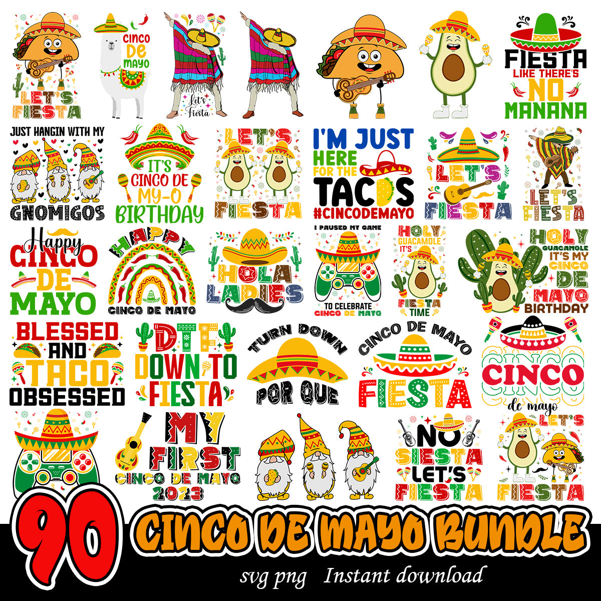 CincoDeMayo bundle Files, CincoDeMayo  svg png bundle