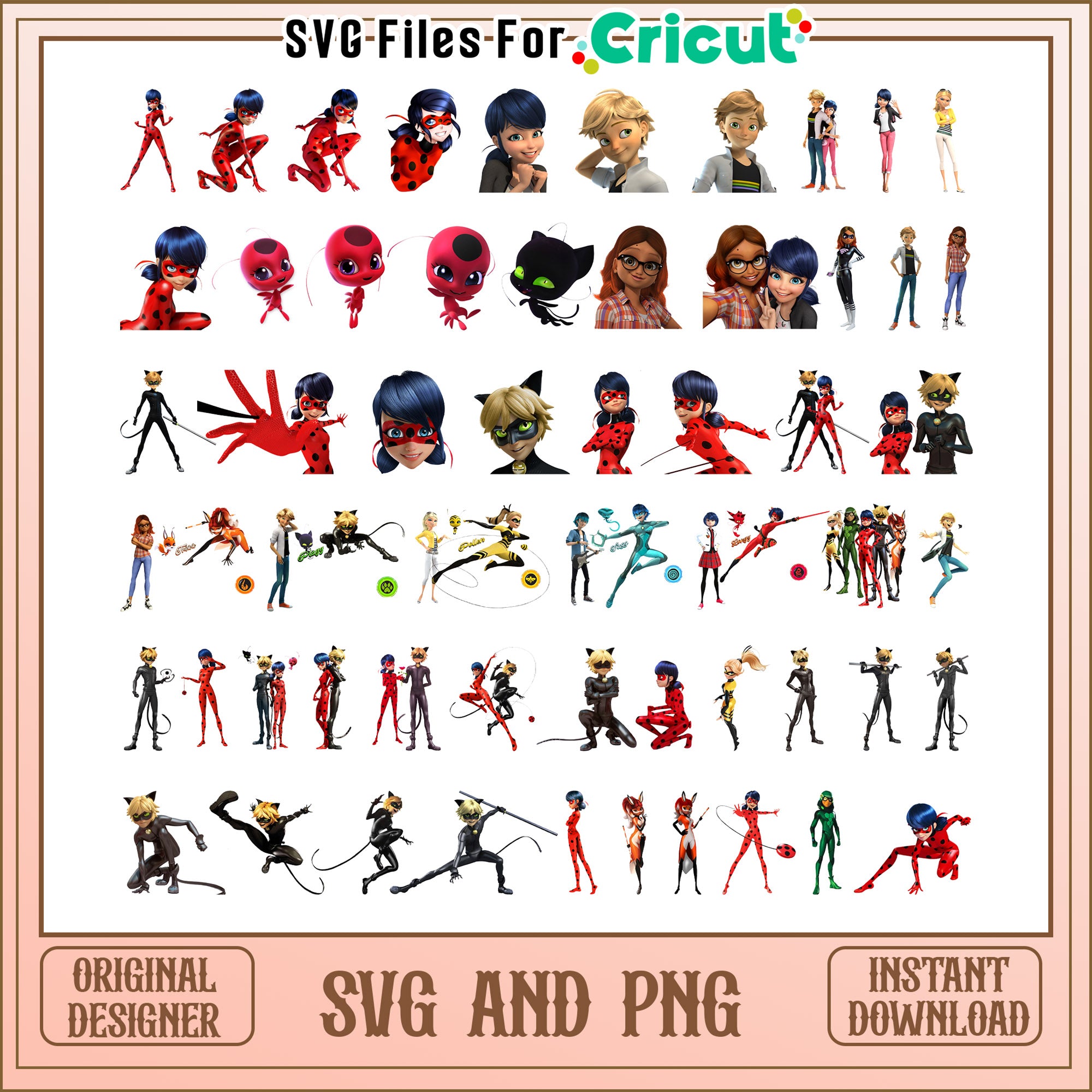 Miraculous ladybug bundle svg, miraculous ladybug characters svg – svg ...