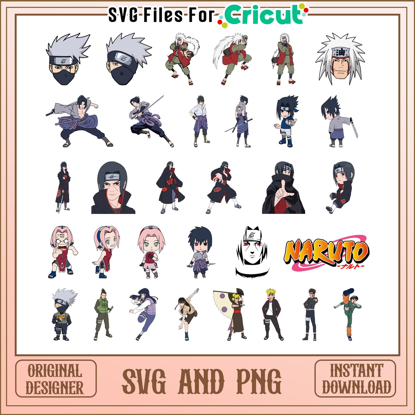 Naruto characters bundle design svg, naruto svg, anime svg