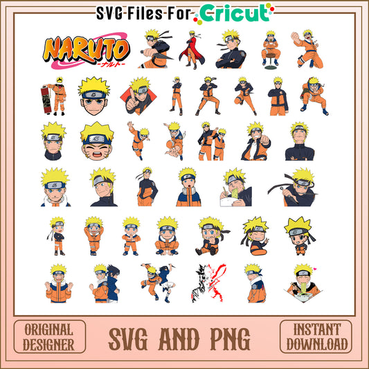 Naruto uzumaki bundle svg, naruto shippuden​ svg, anime svg