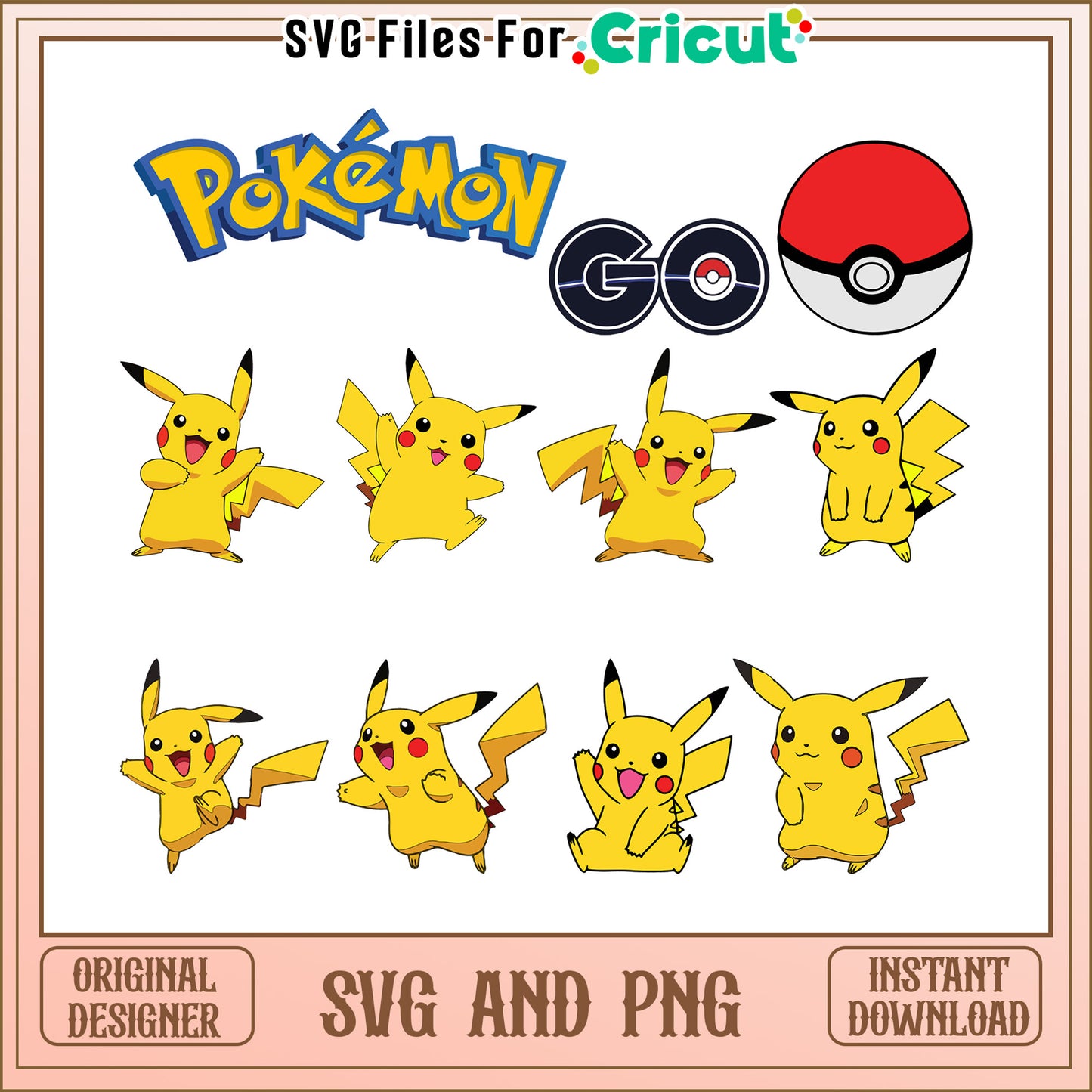 Pokemon pikachu bundle design svg, pikachu svg​, cartoon svg