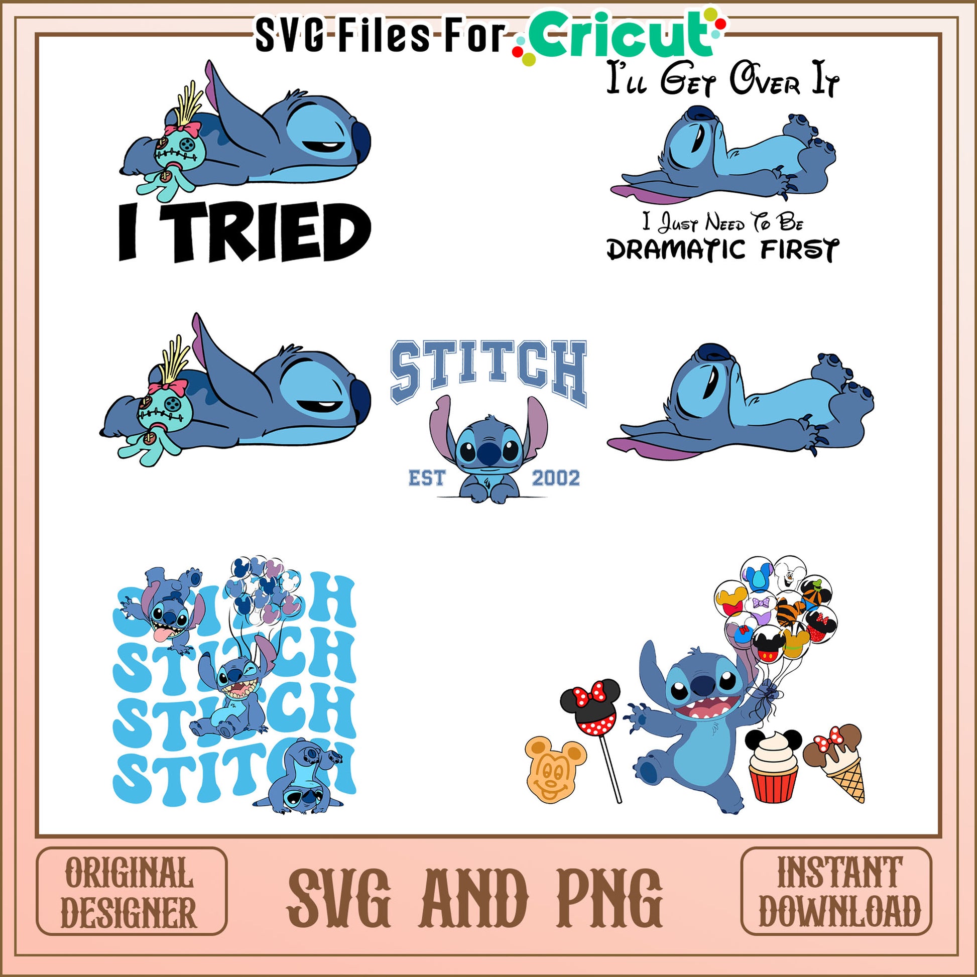 Disney stitch est 2002 bundle svg, disney stitch​ svg, disney svg