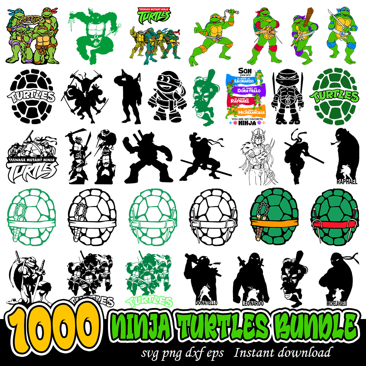 Teenage Mutant Ninja Turtles svg bundle, Ninja turtles art bundle