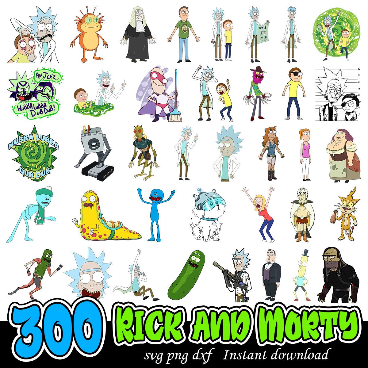 Rick and Morty svg cartoon bundle, Cartoon svg bundle