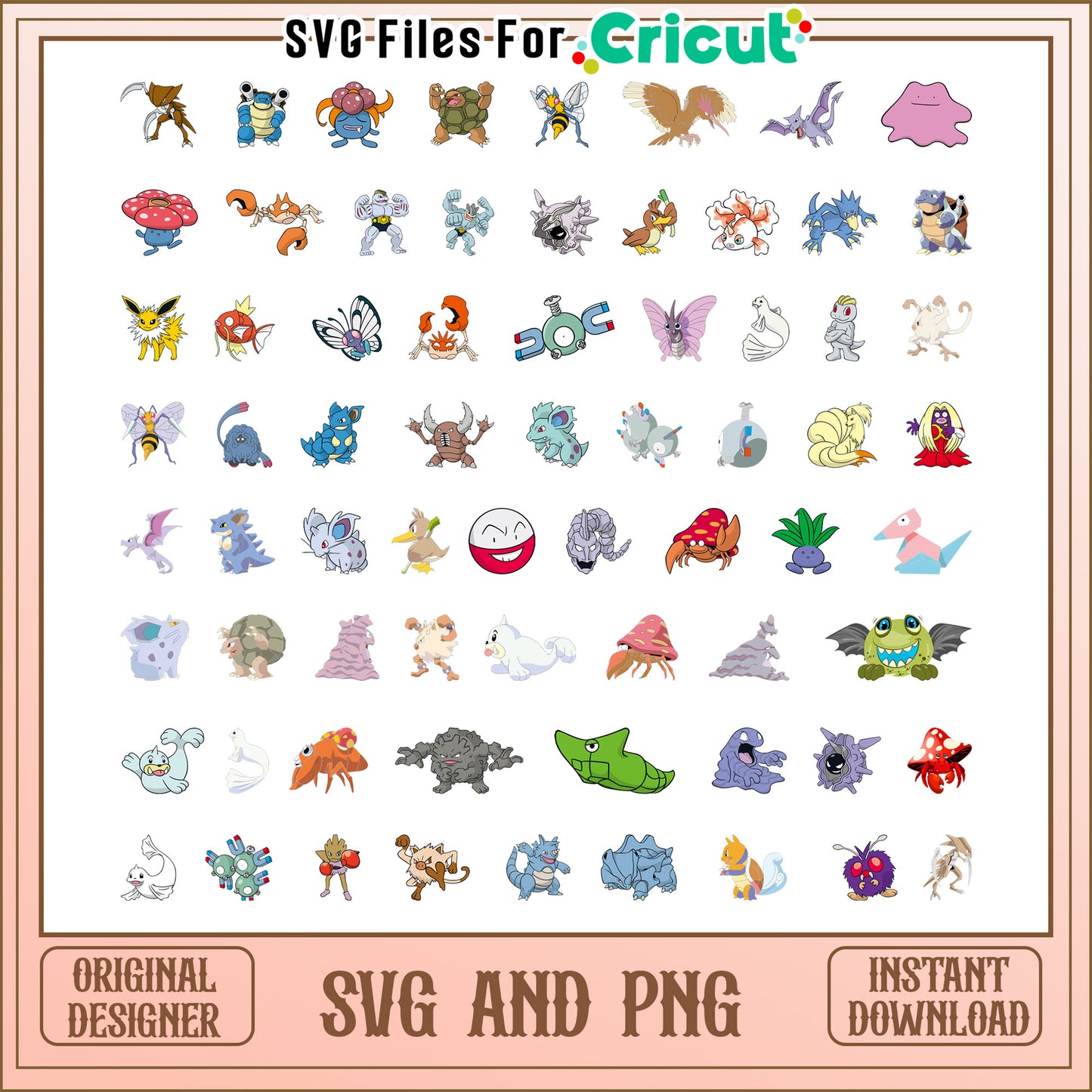 Pokemon best svg bundle, best pokemon​ svg, cartoon svg