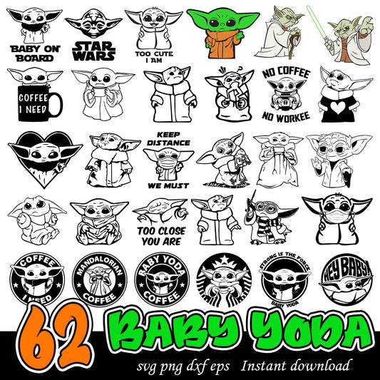 CT24082303-Baby Yoda Bundle 62 Files