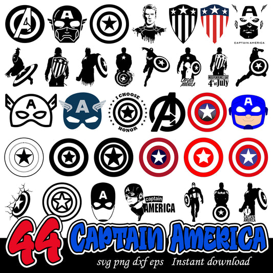 Captain America Bundle, Marvel superheroes movies svg bundle