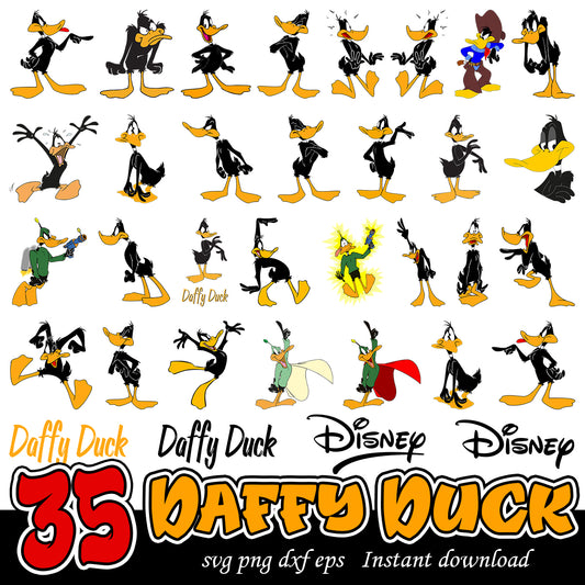 Daffy Duck Bundle, Daffy Duck cartoon svg bundle