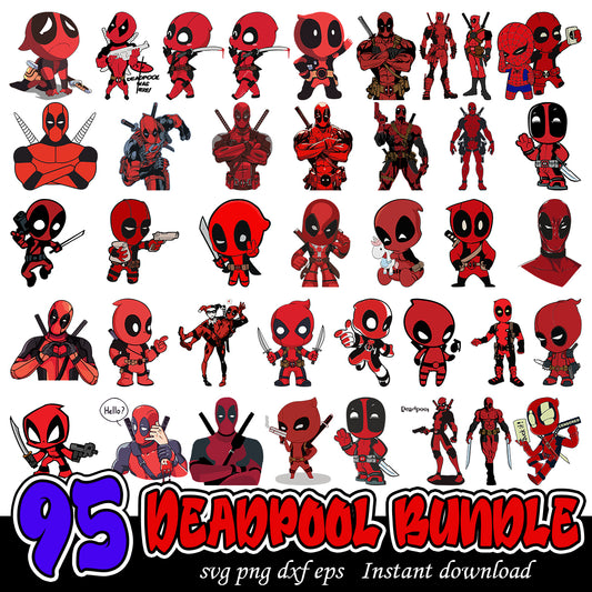 Deadpool Bundle, Marvels Deadpool movies svg bundle