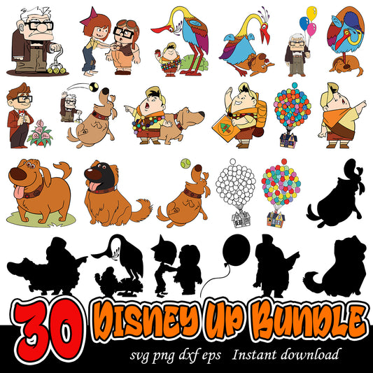 Disney Up bundle, Disney Up cartoon svg bundle