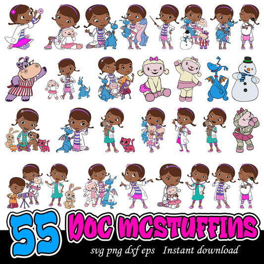 Doc Mcstuffins Bundle, Doc McStuffins cartoon svg bundle