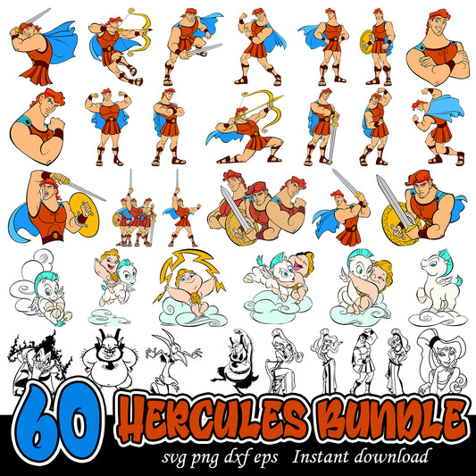 Hercules Svg Bundle, Disney Hercules characters svg bundle