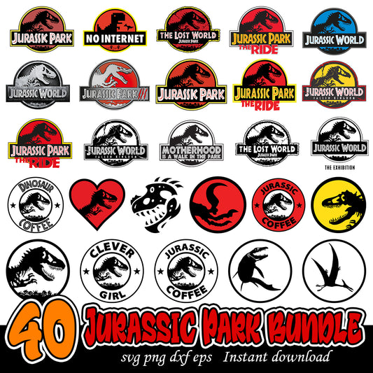 Jurassic Park Bundle, Jurassic Park movies svg bundle