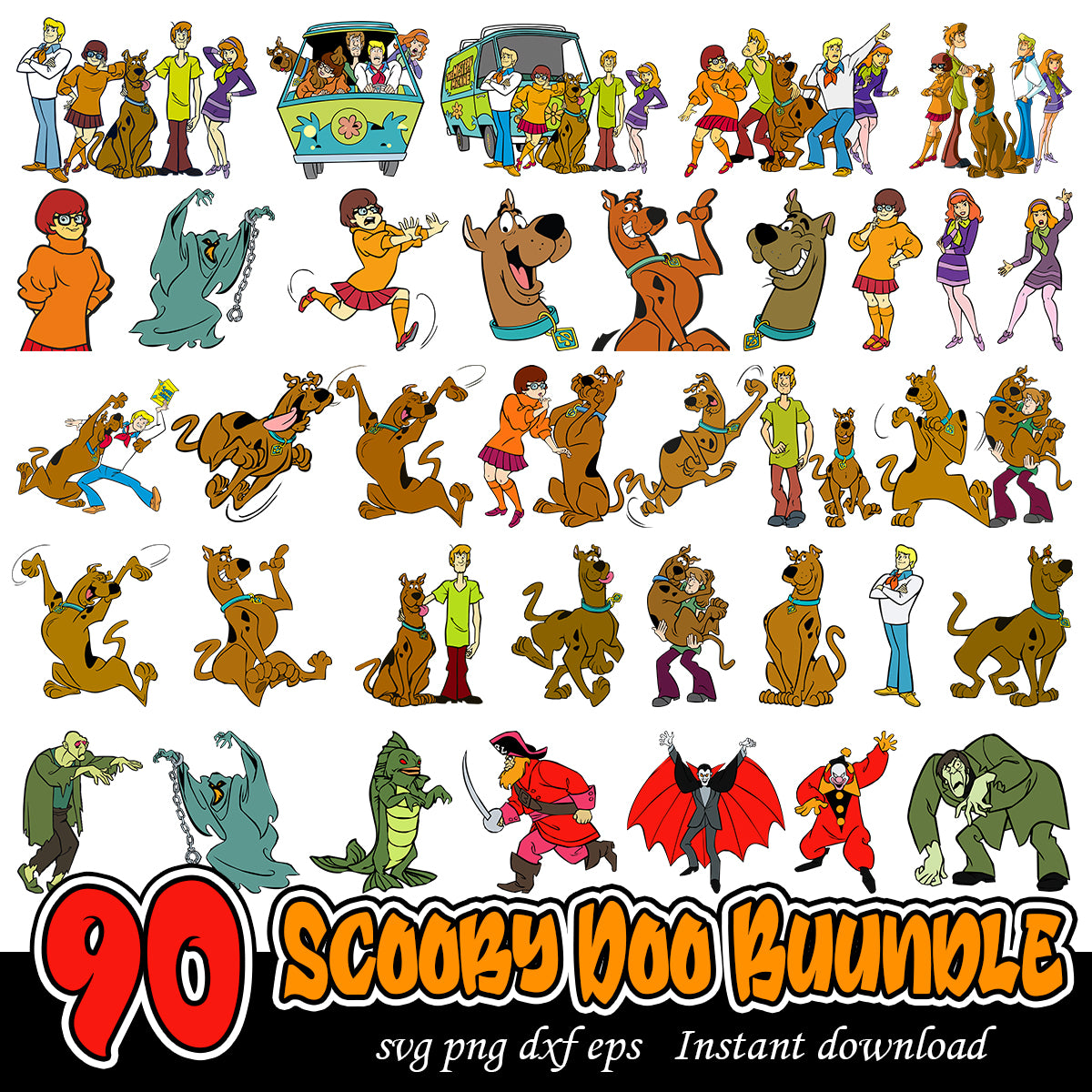 Scooby Doo bundle svg, Scooby Doo cartoon svg bundle