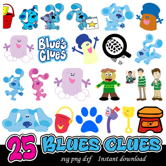 Blues clues cartoon svg bundle, Blues clues characters svg bundle