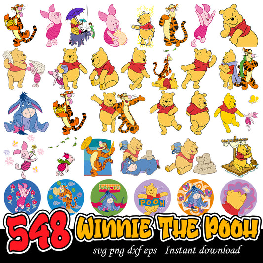 Disney Winnie The Pooh bundle, Disney Pooh svg bundle