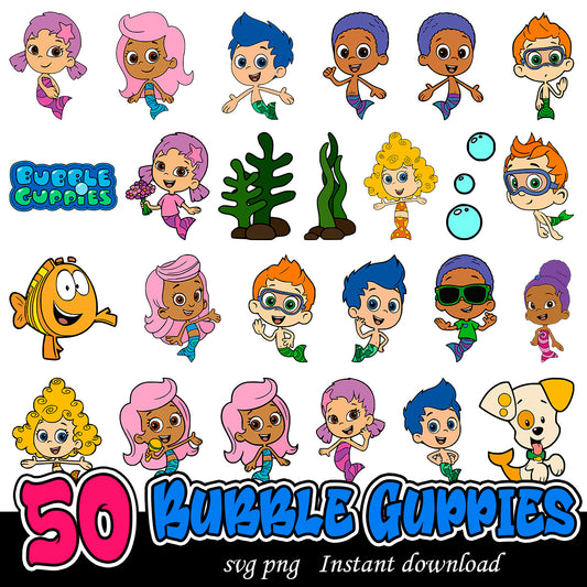 Bubble Guppies svg bundle, Cartoon for kids svg bundle