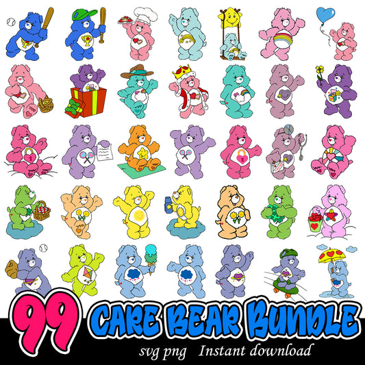 Care bear svg bundle, Cartoon for kids svg bundle