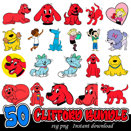 Clifford svg bundle, Clifford the Big Red Dog svg bundle