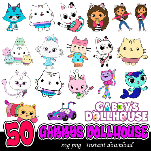 Gabbys Dollhouse svg bundle, Cartoon svg bundle