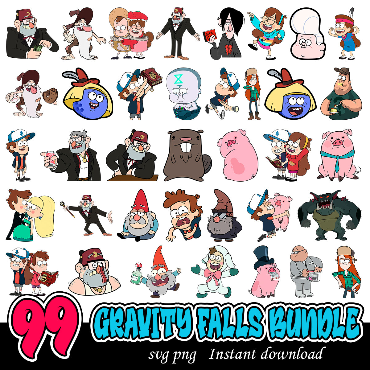 Gravity Falls svg bundle, Disney channel cartoon bundle