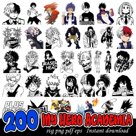 My Hero Academia svg bundle, Anime movies bundle